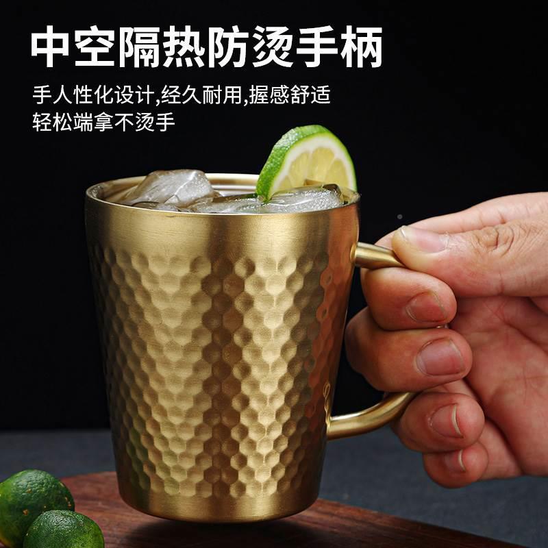 304不锈钢钻石纹马克杯韩式茶杯啤酒杯漱口杯饮料果汁杯水杯创意YL- 29