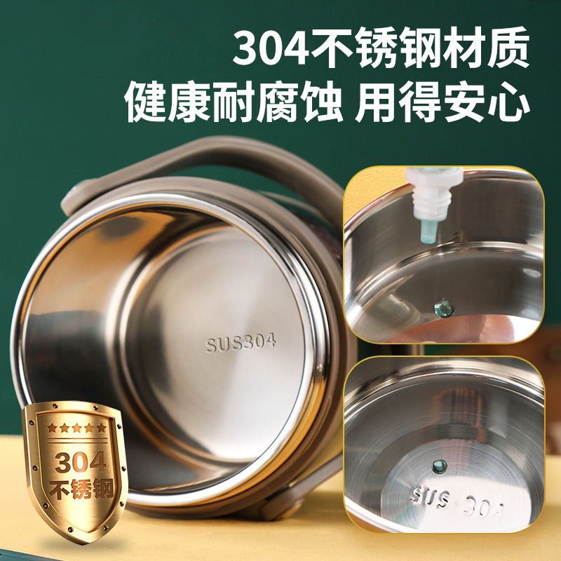 304不锈钢真空保温饭盒焖烧密封提锅超大容量保温桶2/3多层便当盒QY-150-160
