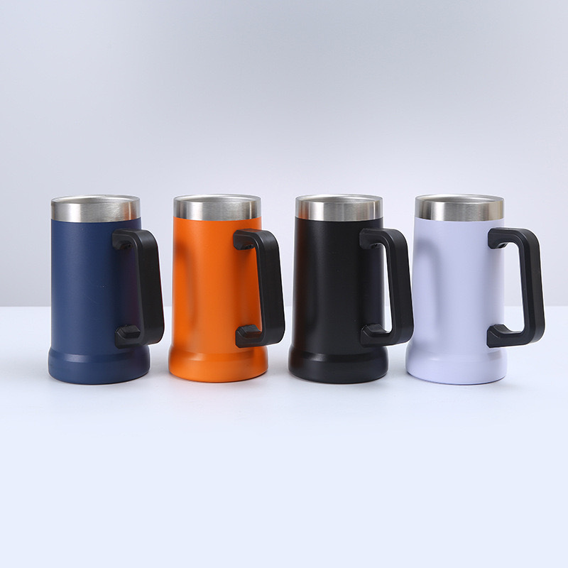 New stainless steel Brazilian beer mug Stanley Double handle Ice Bullock Cup Vacuum spray thermos cup YQX-36