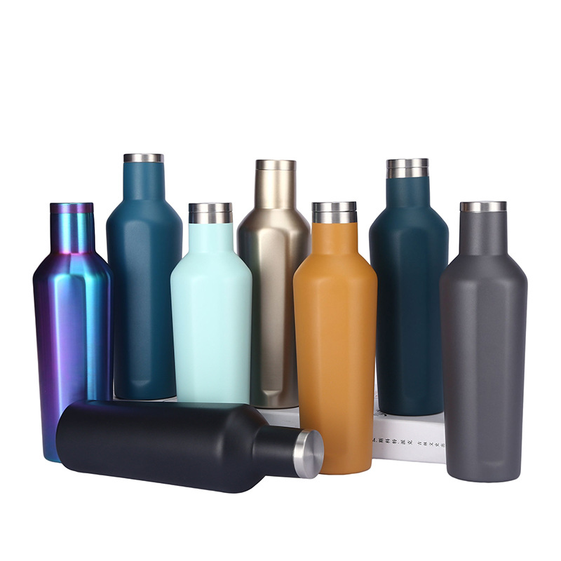 Hot 304 stainless steel vacuum cup wine bottle outdoor car riding convenient sports water cup custom HC-44