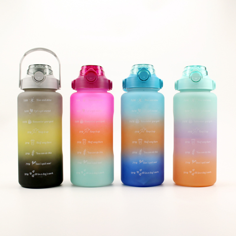 Gradual large capacity portable sports kettle male outdoor convenient graduated anti-drop plastic water cup ZH-23