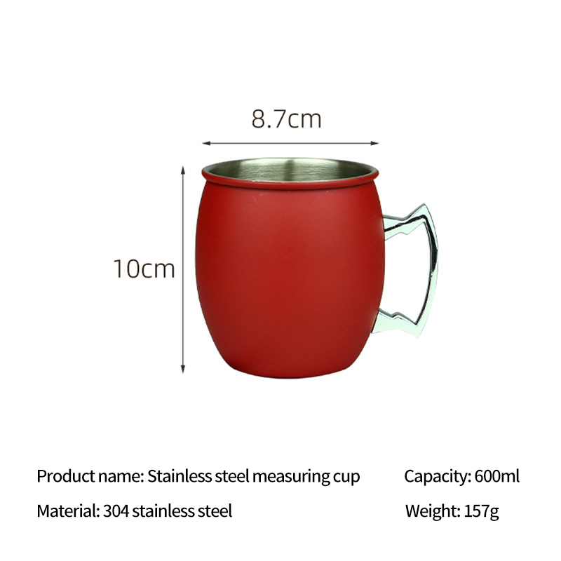 Moscow Mule Cup Colored stainless steel mug Bar Cocktail Metal cup Beer mug LGD-30