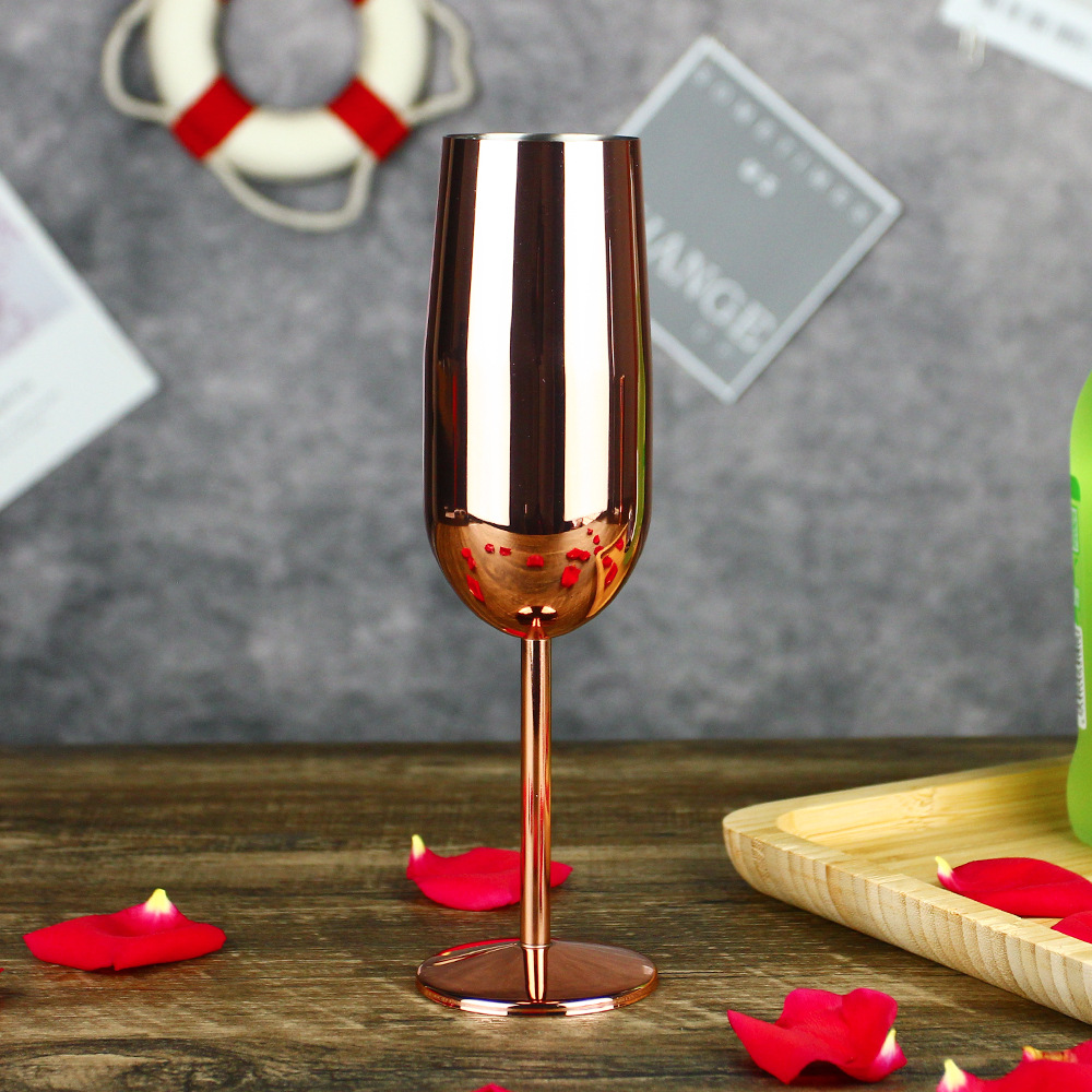 304 stainless steel cocktail glass Red wine glass Champagne glass Metal goblet Bar wine glass LGD-40