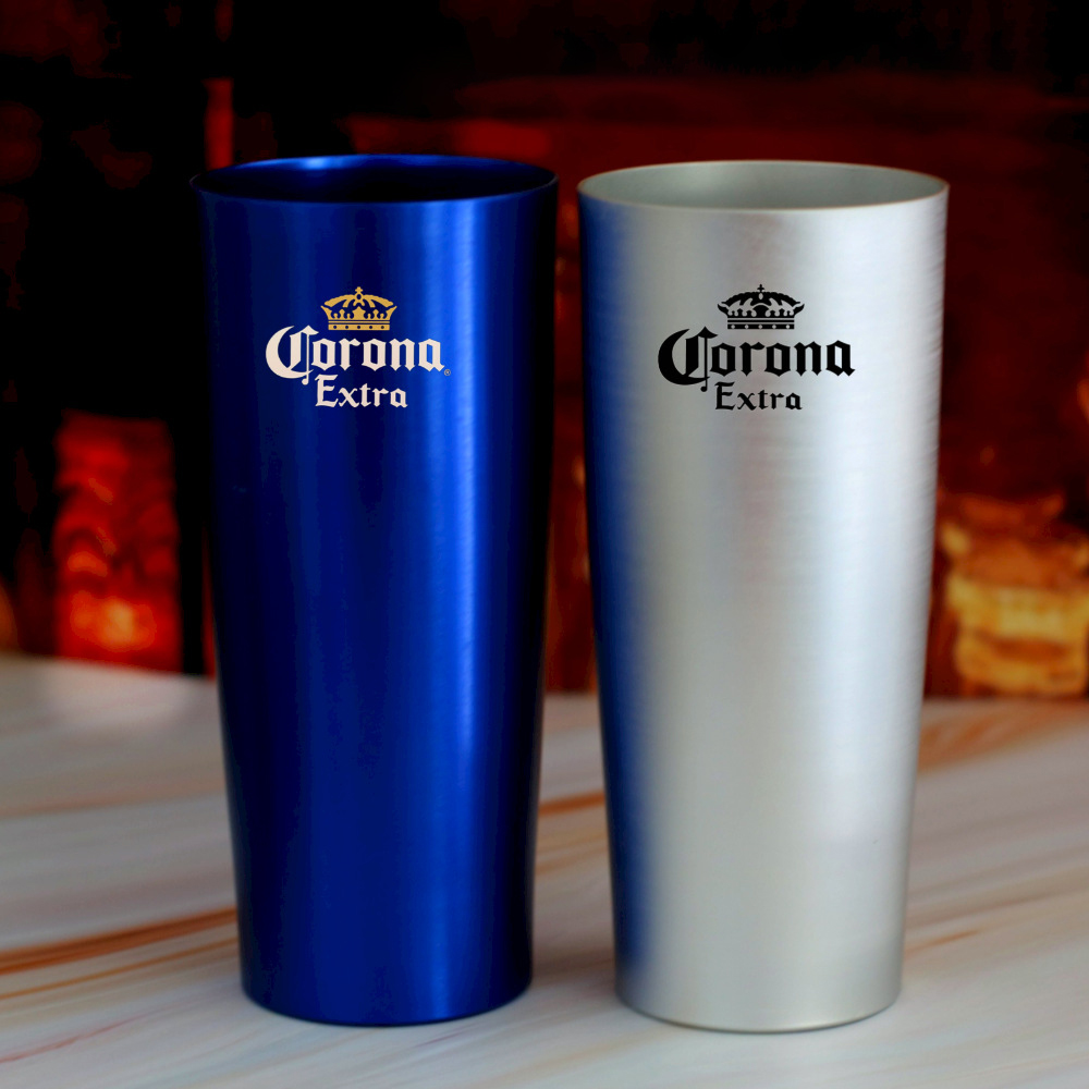 Beer glass Single-layer oxidized cold drink cup Quick-frozen food-grade aluminum cup Creative 600ml aluminum cup lbh-15.6