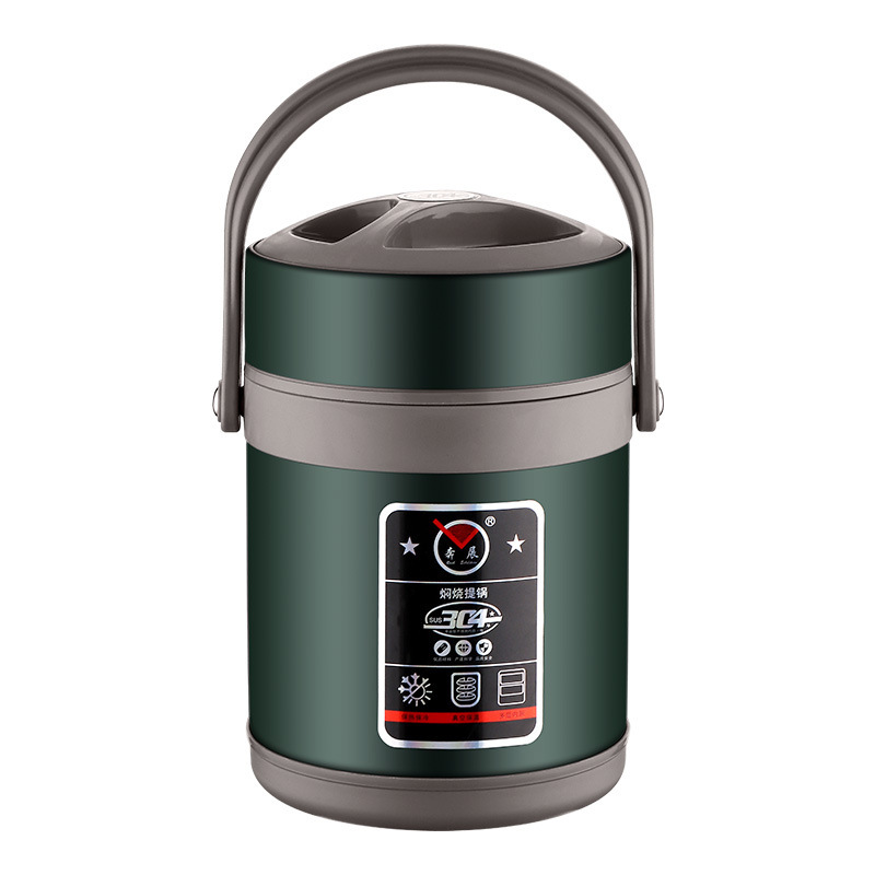304 stainless steel vacuum insulated lunch box sealed lift pot Large capacity insulated bucket 2/3 multi-layer bento box QY-150-160