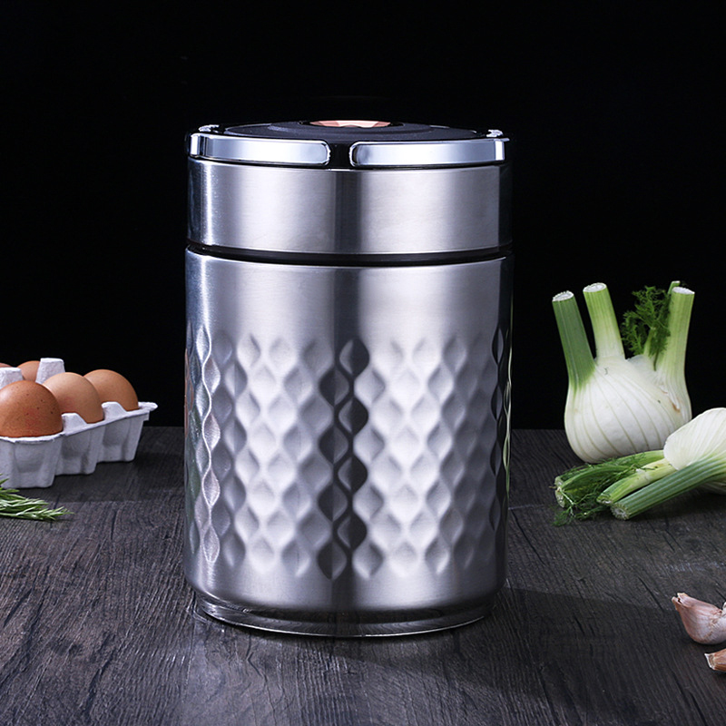 304 stainless steel vacuum insulated lunch box Office workers large capacity multi-layer insulated bucket students lunch box pot DC-198