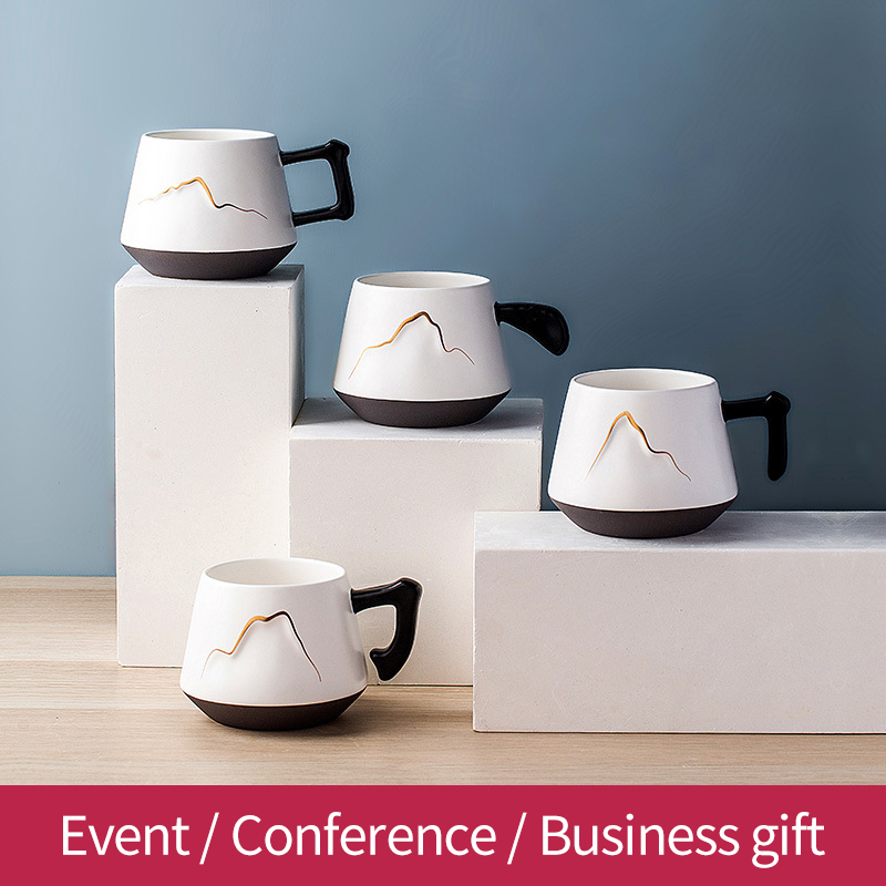 Custom Guanshan cup ceramic mug Corporate gift custom LOGO brand creative business gift TRH-98