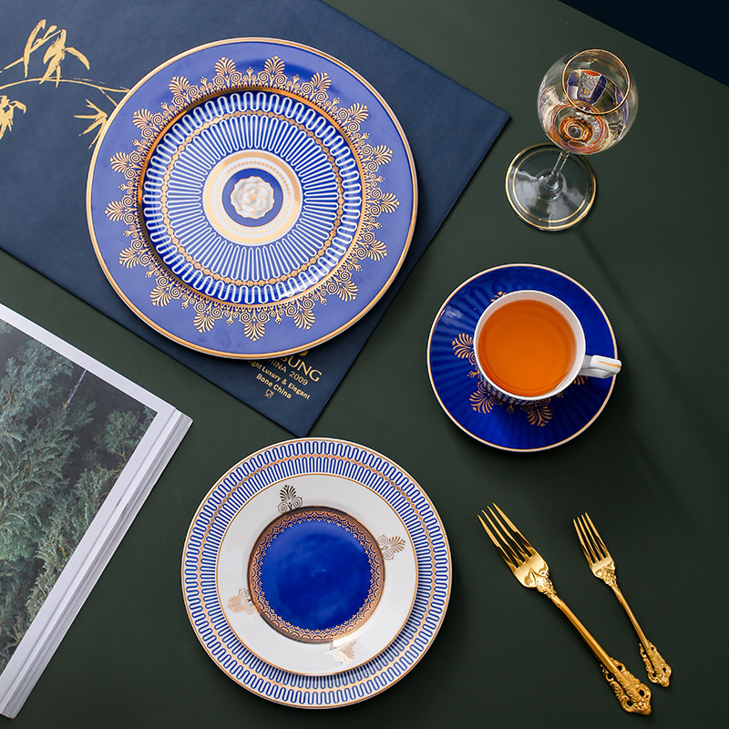 Polaroid gold blue Western tableware lig