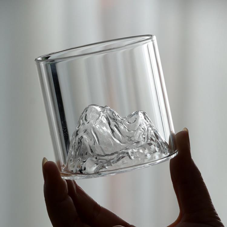 كأس جبل من الزجاج السيليكي مع بورون المرتفع/كأس ويسكي أحمر YQ-6