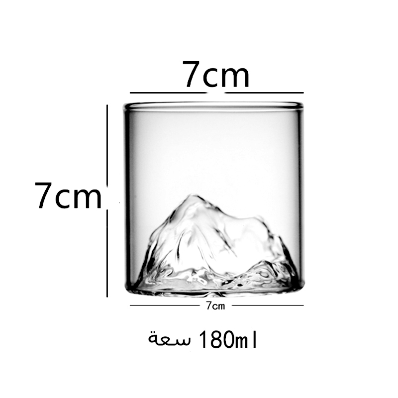كأس جبل من الزجاج السيليكي مع بورون المرتفع/كأس ويسكي أحمر YQ-6