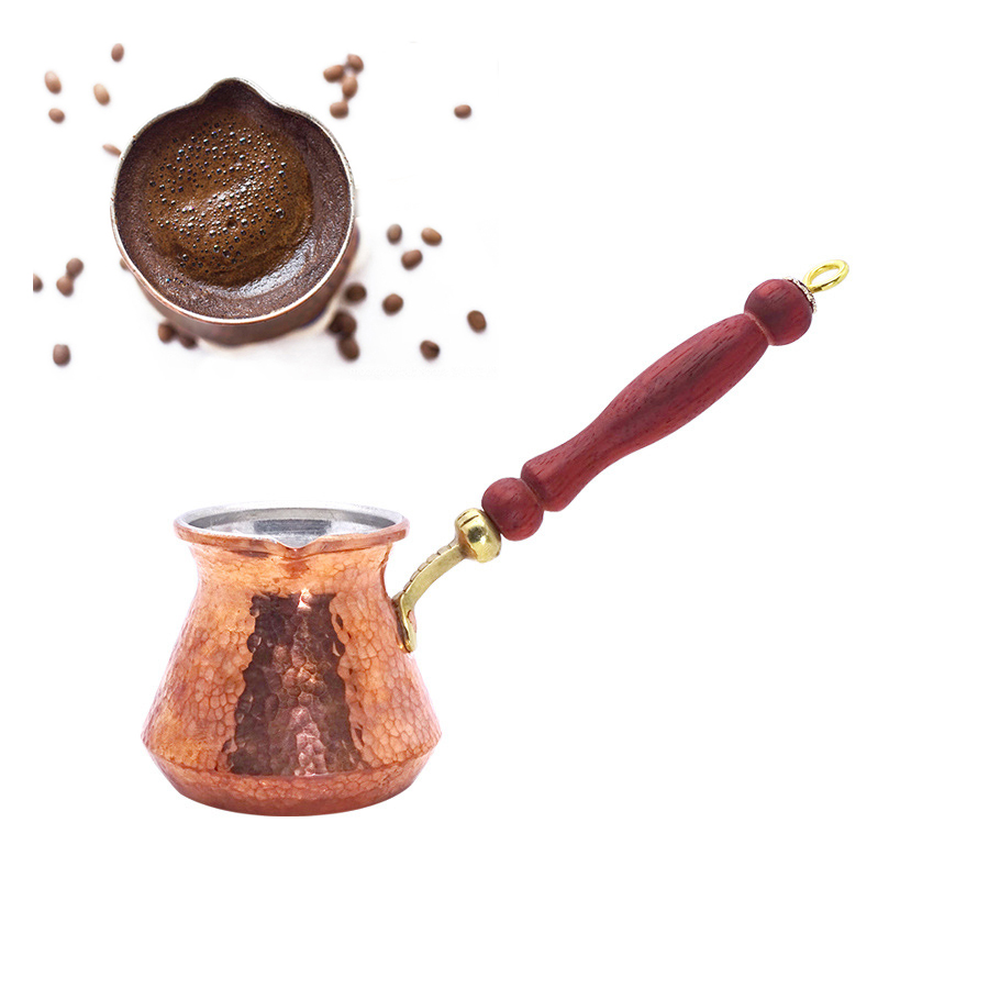 إناء قهوة تركي نحاسي نحاسي، وعاء لصنع الشاي، وعلب مشتعل، YY-276
