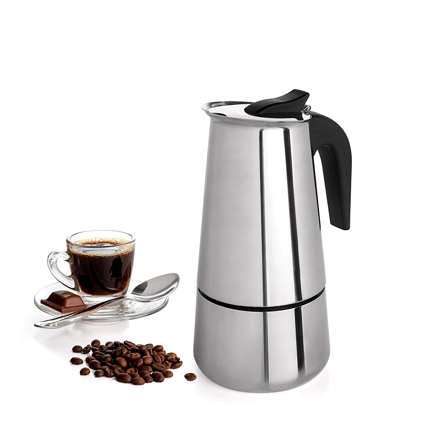 ماكينة قهوة إيطالية، ماكينة قهوة من الفولاذ المقاوم للصدأ، 430، وأدوات لصنع القهوة YY-4572