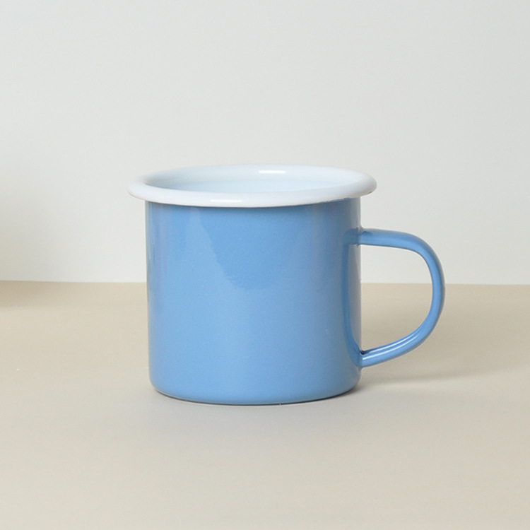 Colored enamel cup, water cup, coffee cup, mug, enamel cup TC016
