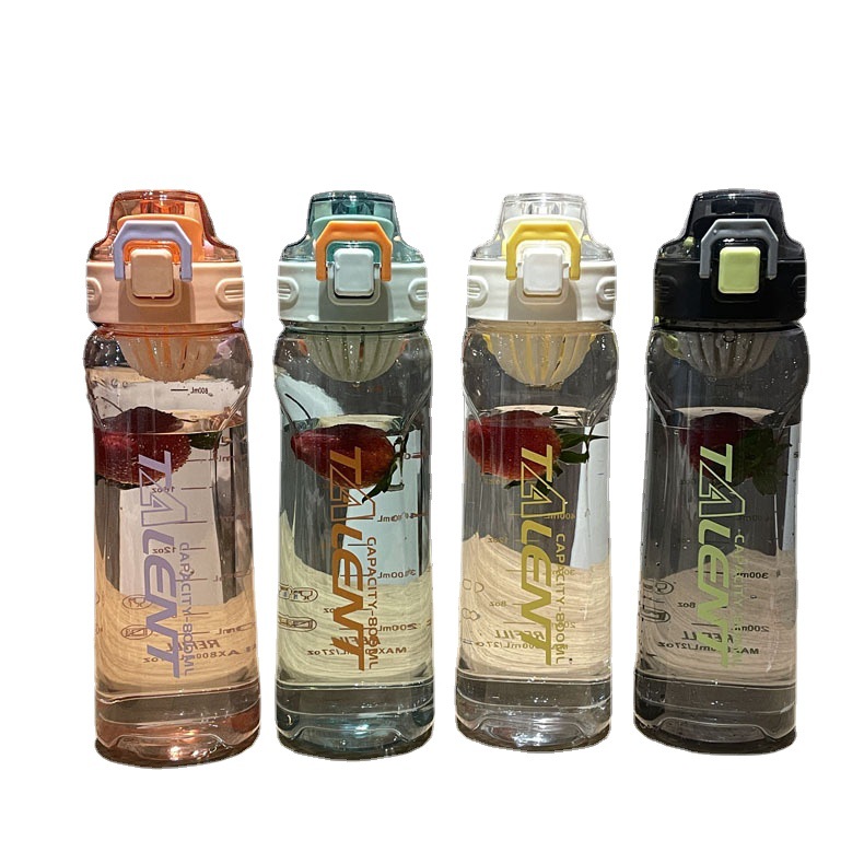春季新款塑料水杯便携弹盖水瓶太空杯户外运动大号800ml水壶YT-13.2-14-14.5