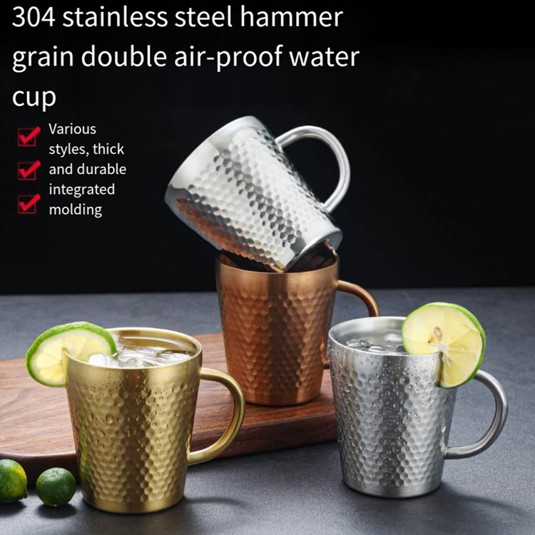 304 stainless steel diamond mug Korean tea cup beer cup gargle cup Drink juice cup water cup Creative YL-29