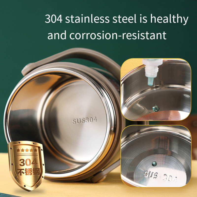 304 stainless steel vacuum insulated lunch box sealed lift pot Large capacity insulated bucket 2/3 multi-layer bento box QY-150-160