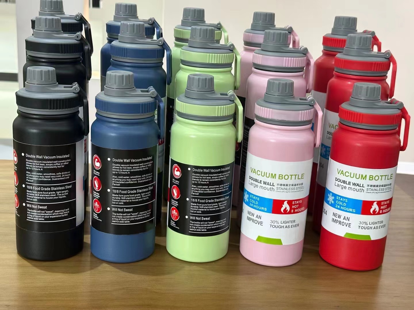 304 cangkir kosong baja stainless dengan tangan, botol ruang portable, botol air olahraga kapasitas besar luar  YJ-25-27-29