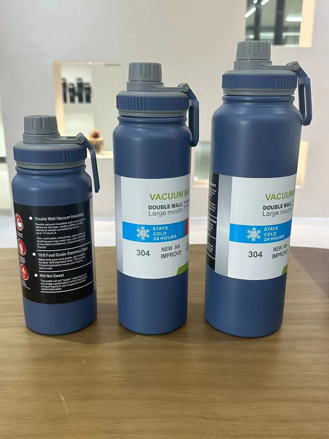 304 cangkir kosong baja stainless dengan tangan, botol ruang portable, botol air olahraga kapasitas besar luar  YJ-25-27-29