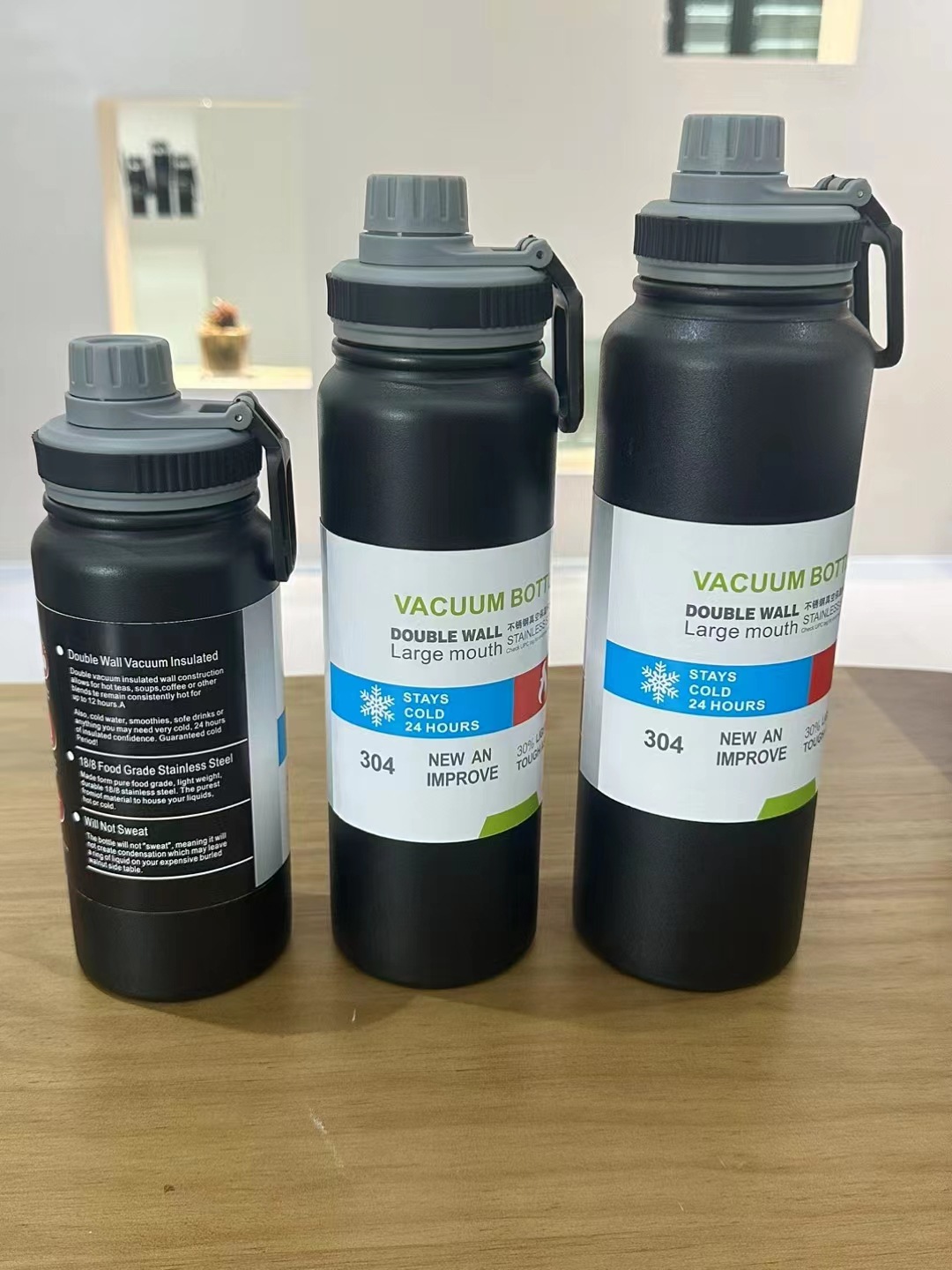 304 cangkir kosong baja stainless dengan tangan, botol ruang portable, botol air olahraga kapasitas besar luar  YJ-25-27-29