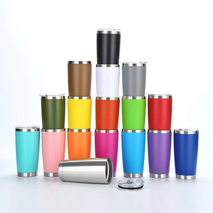 Spot 20 oz cangkir isolasi mobil cangkir 304 es krim bekas stainless spray dua lapisan vacuum mobil isolasi dingin YJ-20