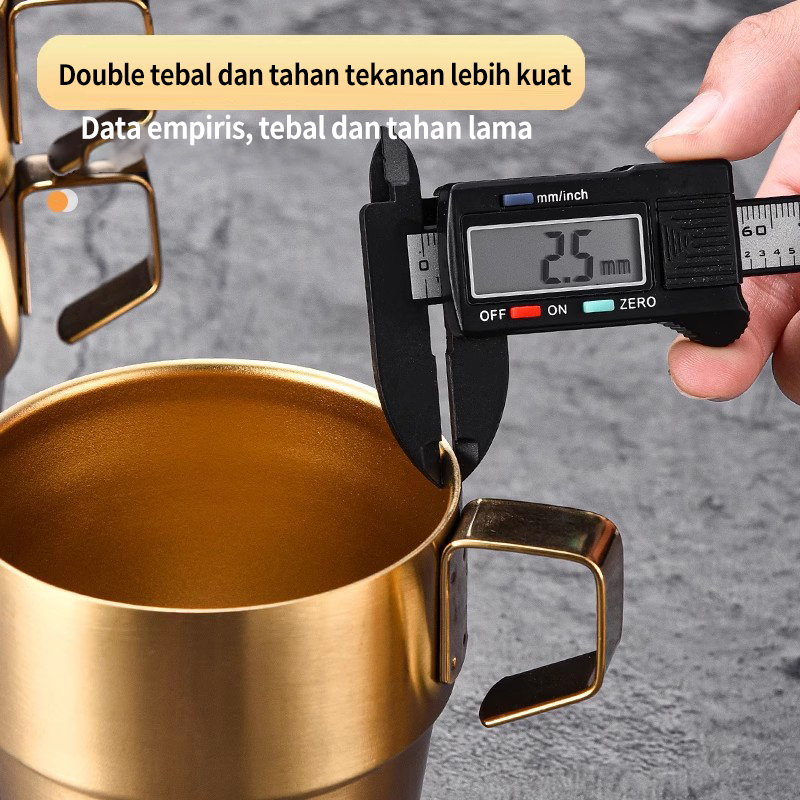 Sebuah perkemahan di luar kamar 304, glassless, dan dobel cangkir 4 di 4 runcingan, dengan gagang kopi cangkir isolasi panas YL-20