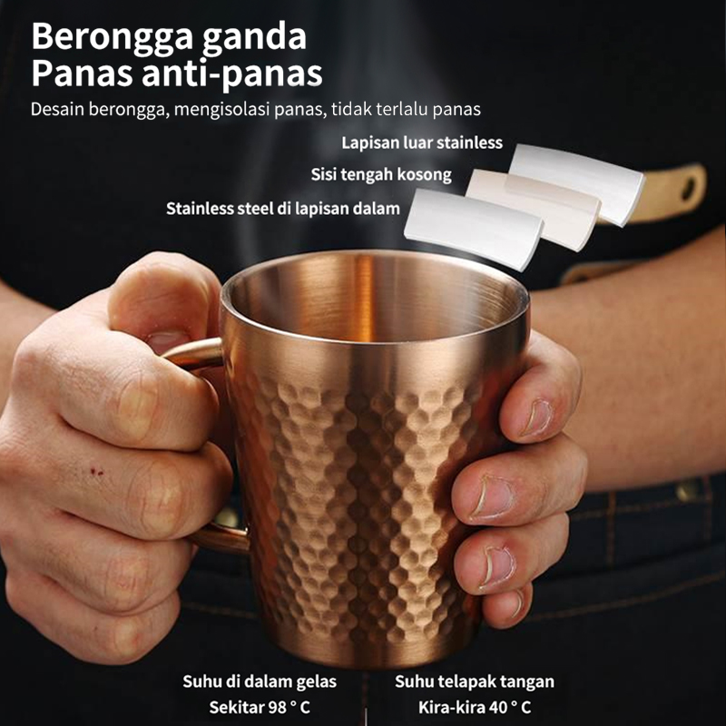 304 stainless diamond corricle cangkir teh korea cangkir bir kumur cangkir minuman dan jus gelas kreatif YL-29