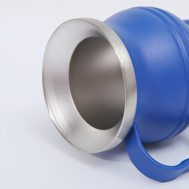 304 stainless steel agan gan 8oz double-vakum melda cup dengan gelas air mini dari gagangnya XY-42