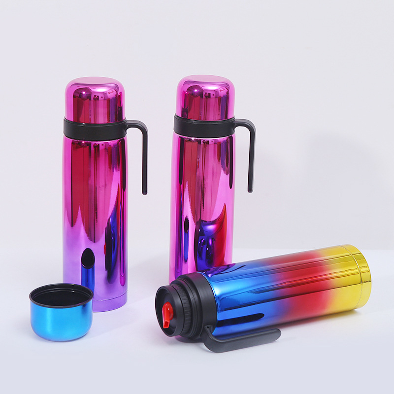 Double stainless steel termos, mode berubah gagangnya, dan portabel cangkir HY-56