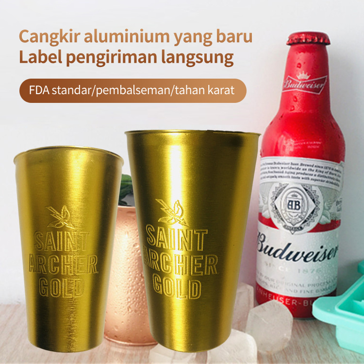 Gelas bir dan aluminium rol kreatif baru