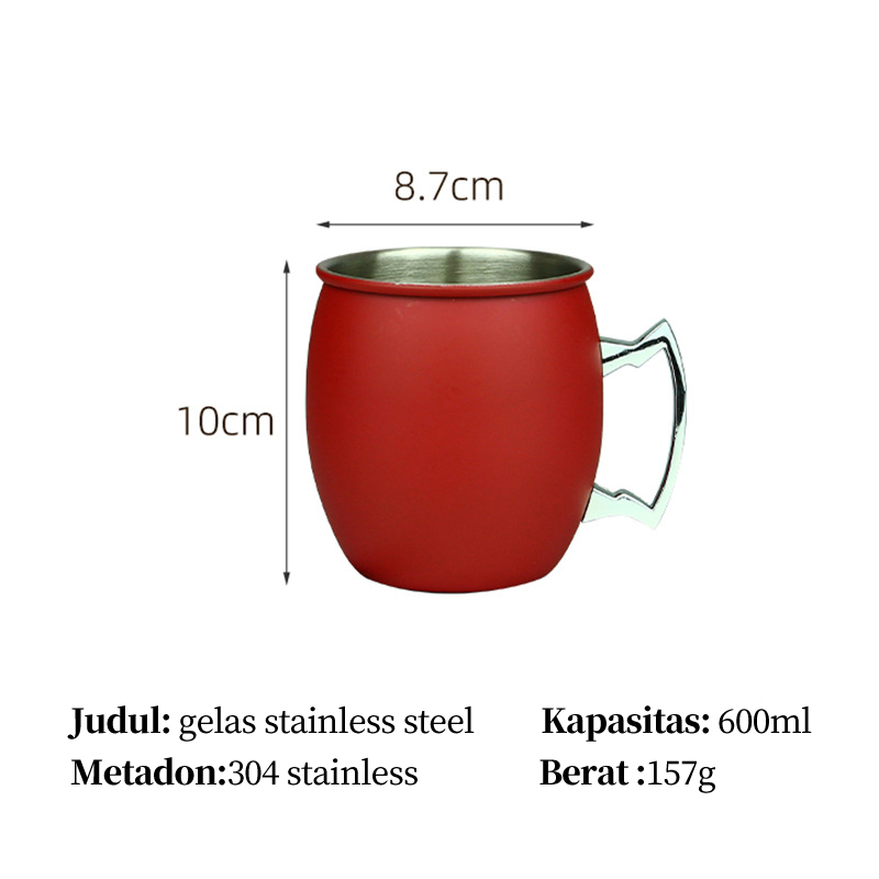 Berwarna stainless steel mug