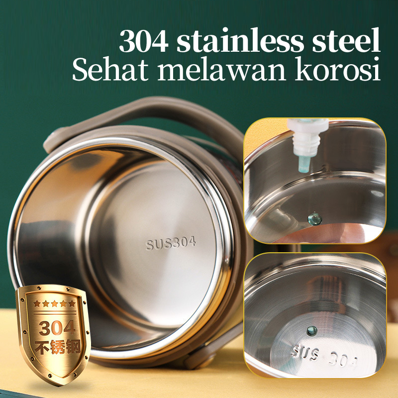304 kotak makan siang lapis baja tahan karat yang dipanaskan hingga mendidih QY-150-160