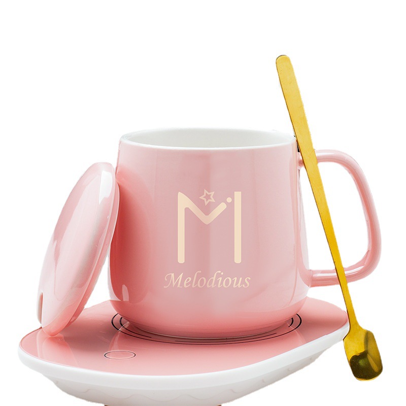 Warm coaster 55℃ Warm cup Warm cup Hot milk heater automatic constant temperature cup controlled temperature ceramic cup RQ-40