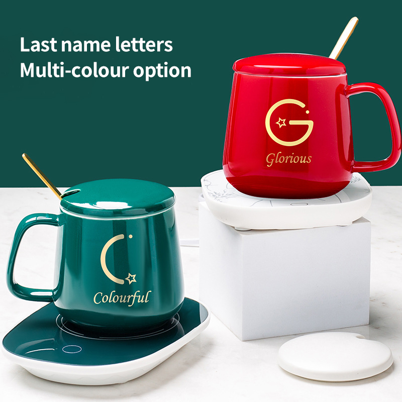 Warm coaster 55℃ Warm cup Warm cup Hot milk heater automatic constant temperature cup controlled temperature ceramic cup RQ-40