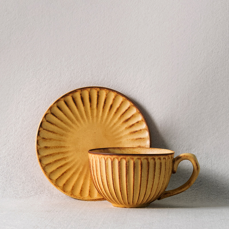 Ceramic coffee cup saucer Set Creative Latte Cup Latte cup Personality Couple Art cup Cappuccino coffee cup BS-94