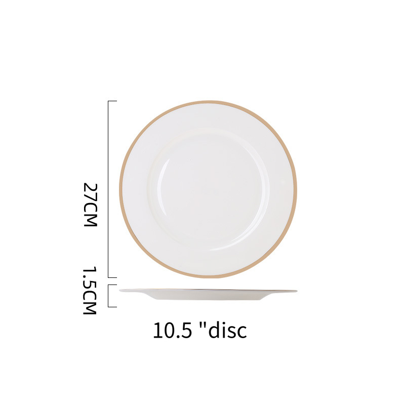 Tableware set Set Table Bone China Western plate Restaurant Steak plate placemat Red wine glass ceramic tableware BS-62
