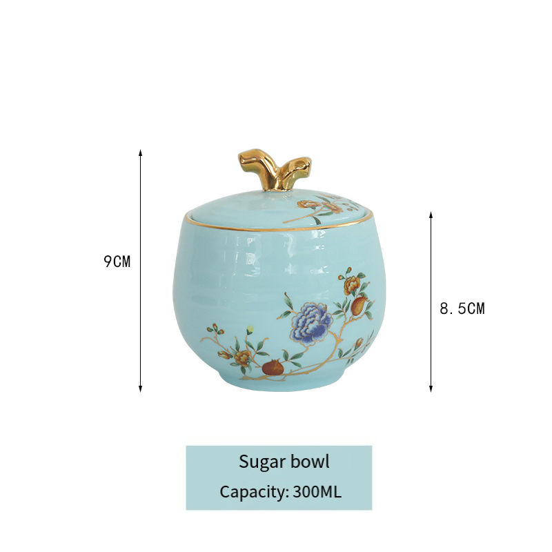 Bone China English afternoon tea tea set Ceramic coffee cup and saucer set National style small luxury gift Home cup and saucer teapot BS-300
