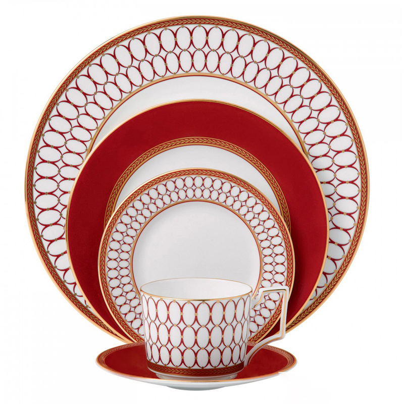 Restaurant Bone China steak steak plate model room decoration cloth ceramic Western food plate dish coffee tea BS-84