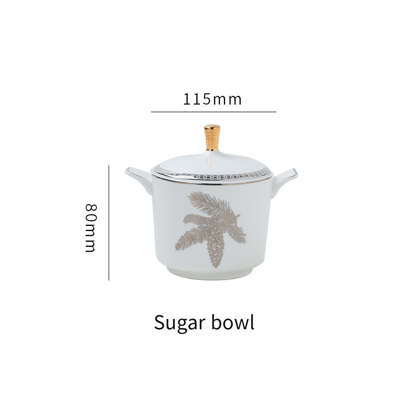 Winter Love song European light luxury simple home table bone China tableware rice bowl soup spoon dessert rack coffee BS-120