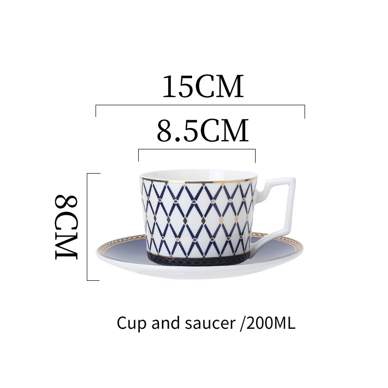 Lanjia Temple Western-style tableware European neoclassical bone China coffee cup saucer Western food Beef steak set BS-105