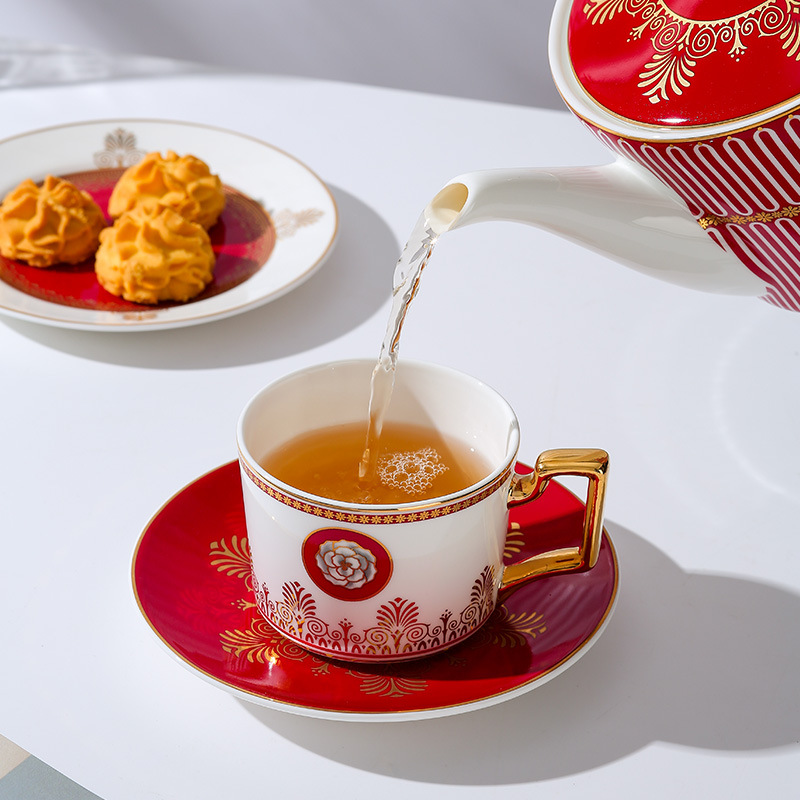 European light luxury coffee cup small luxury ceramic coffee cup and saucer set small exquisite home afternoon tea Cup Water cup BS-136