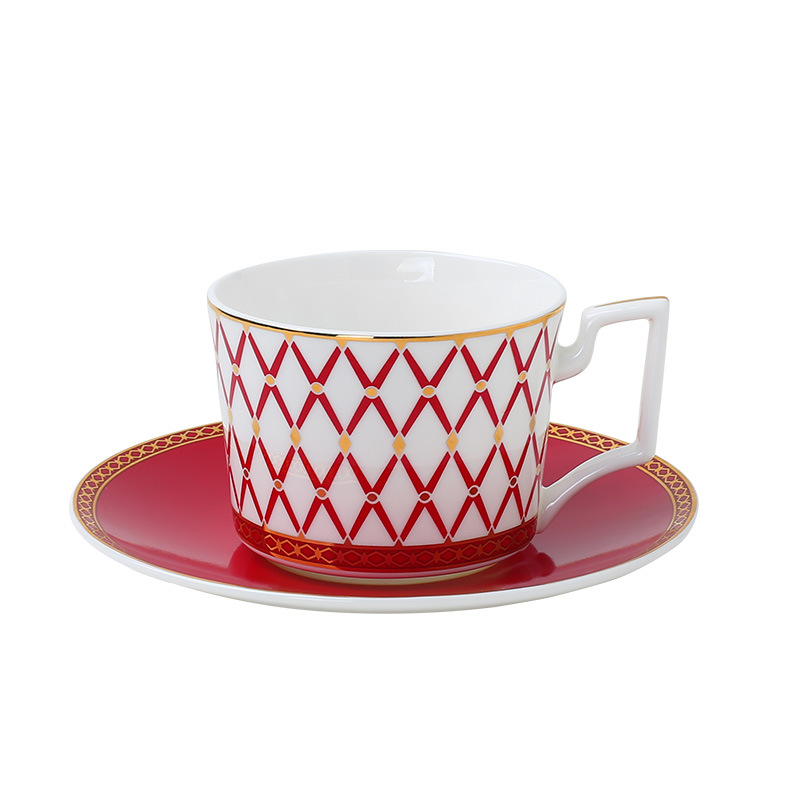 European light luxury coffee cup small luxury ceramic coffee cup and saucer set small exquisite home afternoon tea Cup Water cup BS-136