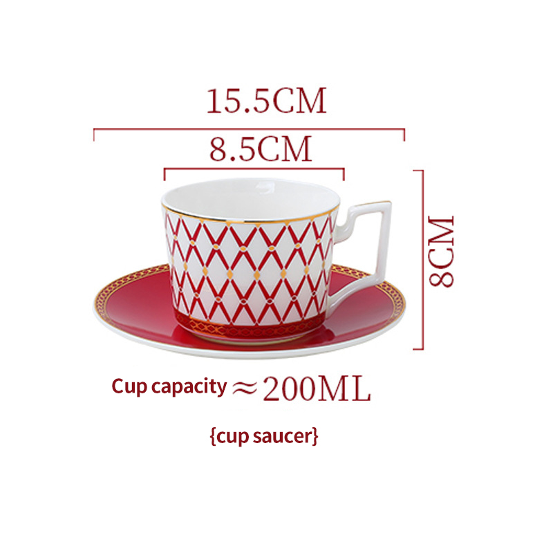 European light luxury coffee cup small luxury ceramic coffee cup and saucer set small exquisite home afternoon tea Cup Water cup BS-136