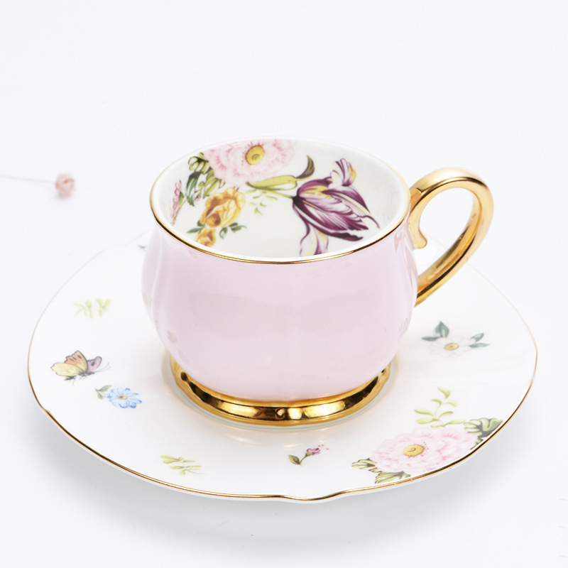 Italian bone China coffee cup exquisite couple cup 2 cups saucer coffee set Italian espresso tea set wholesale BS-180