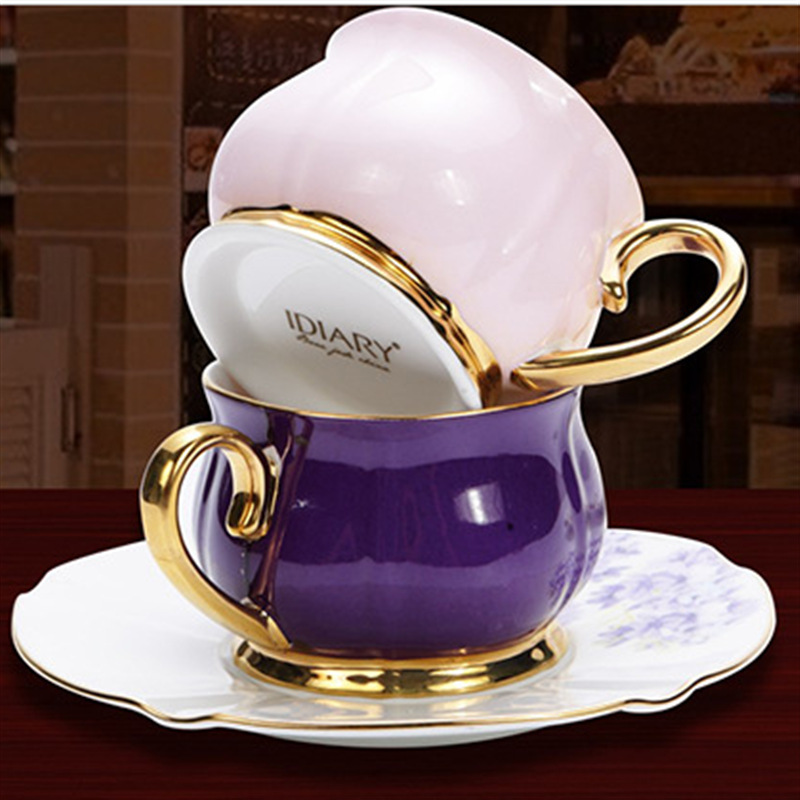 Italian bone China coffee cup exquisite couple cup 2 cups saucer coffee set Italian espresso tea set wholesale BS-180