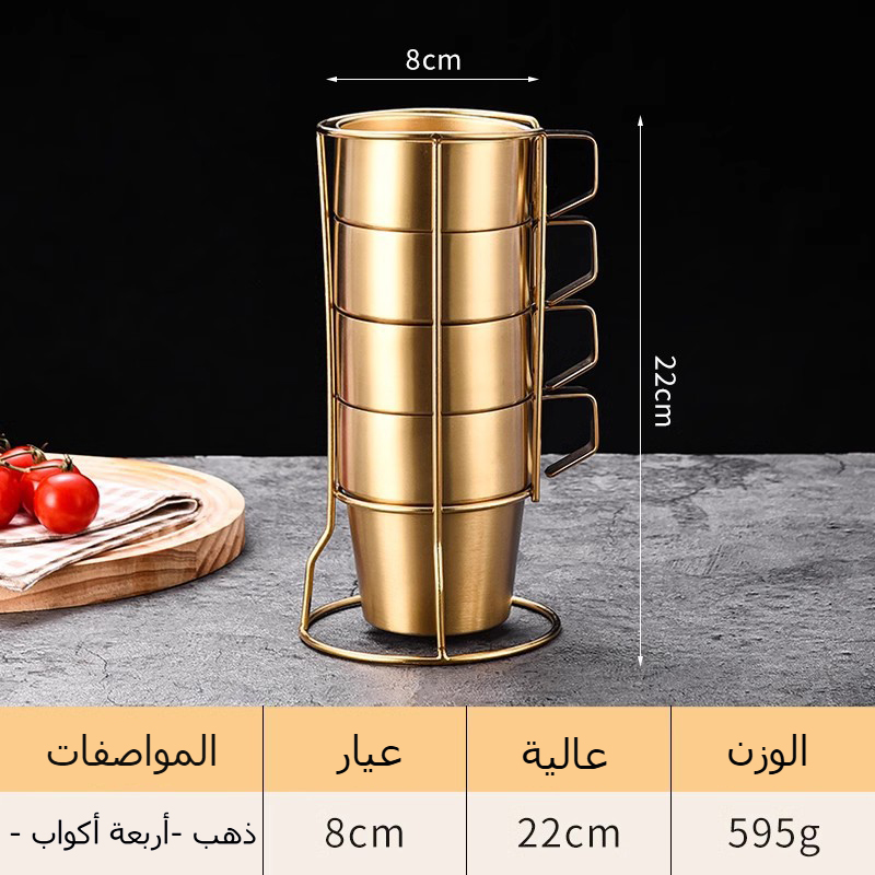 التخييم في الهواء الطلق 304 فنجان من الفولاذ غير القابل للصدأ مزوّد بكأس قهوة ذات مقبض، وكأس البيرة YL-20.